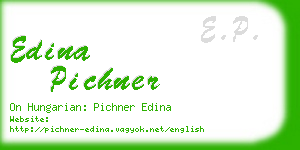 edina pichner business card